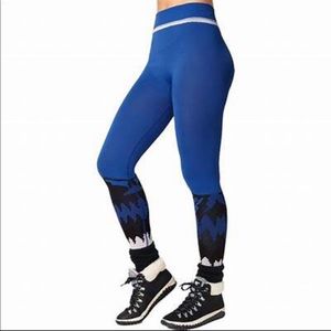 Sweaty Betty seamless blue base layer leggings